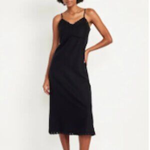 Linen-Blend Cami Midi Dress - OLD NAVY